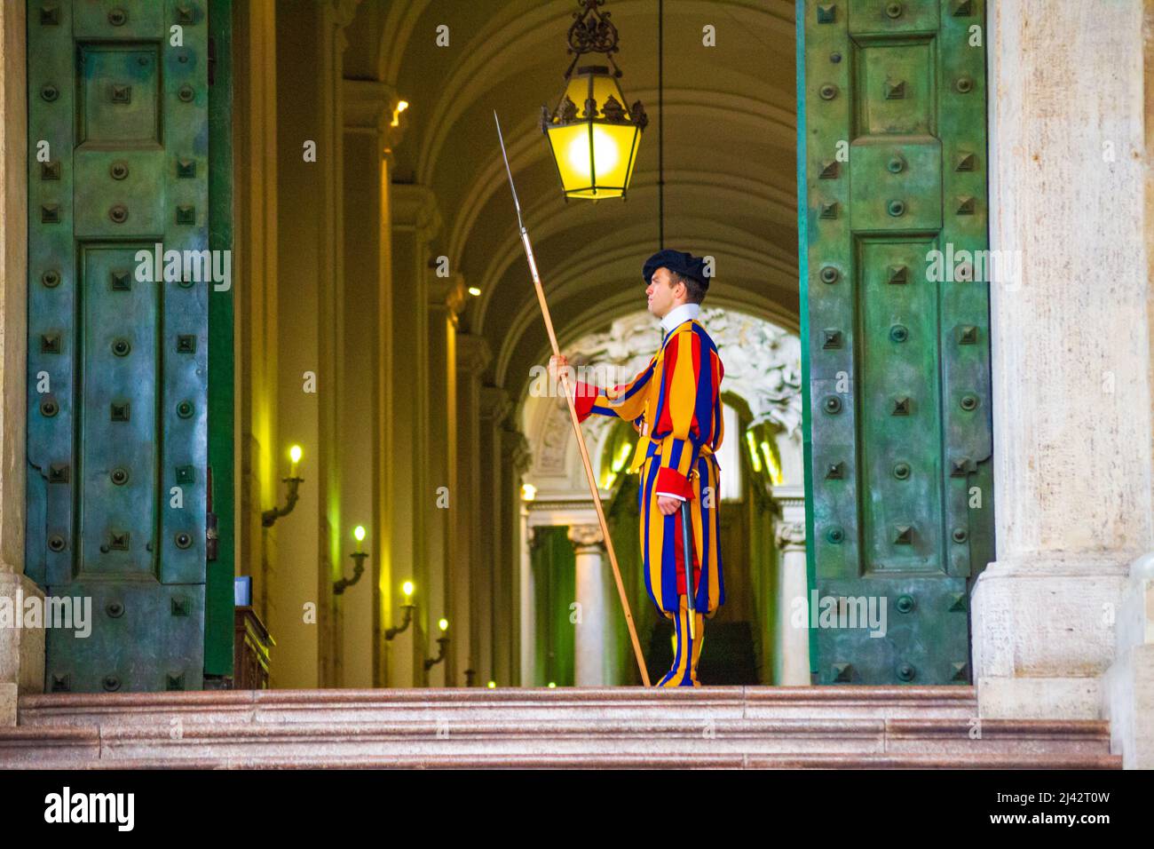 The Bronze doorPorta di Bronzo of Saint`s Peter Basilica with Swiss